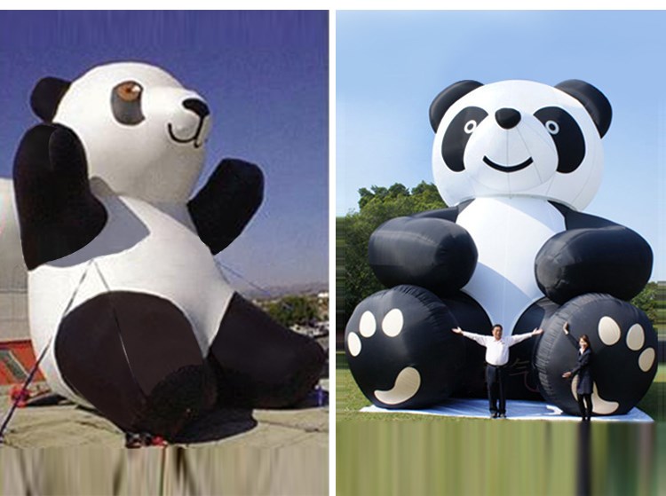阿拉山口充气熊猫展示